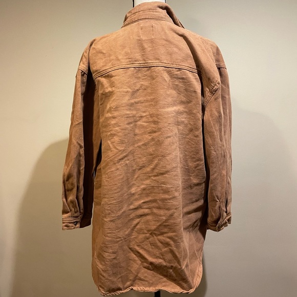 Princess Polly Neve Top Brown Over Shirt Button Down Top - Picture 6 of 13